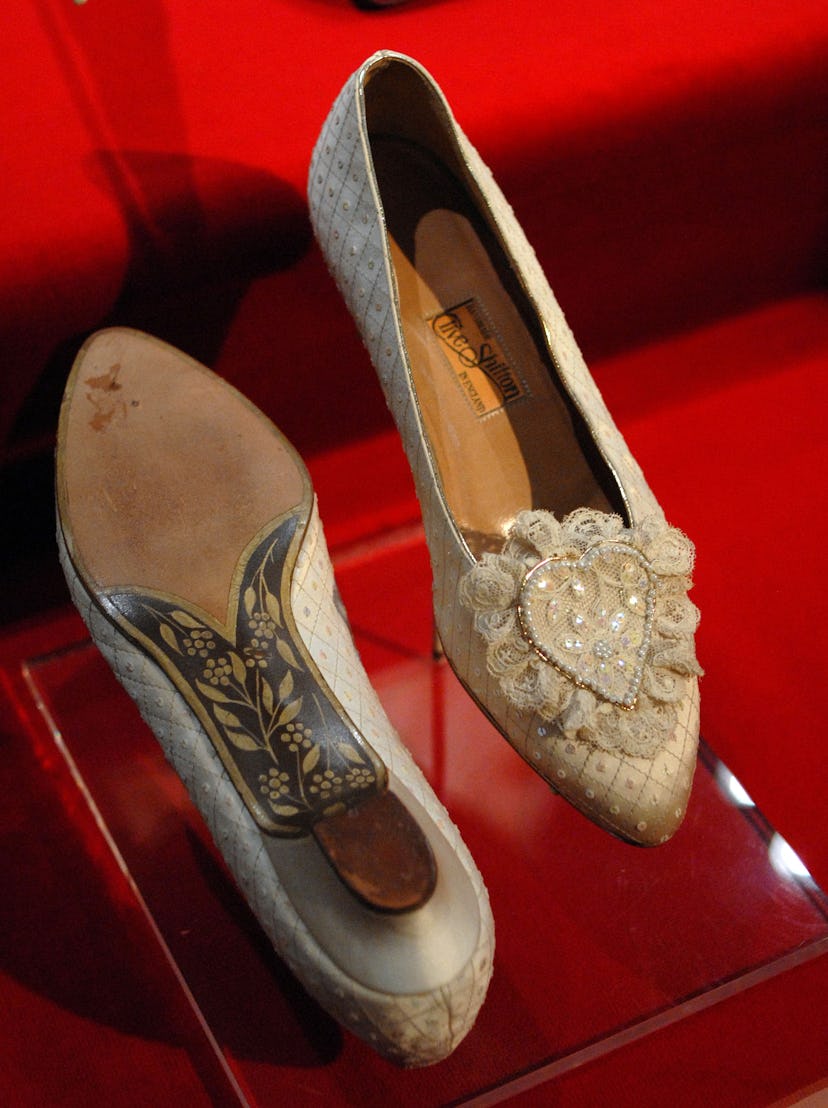 The initials “C” and “D” were engraved into Princess Diana's wedding shoes.