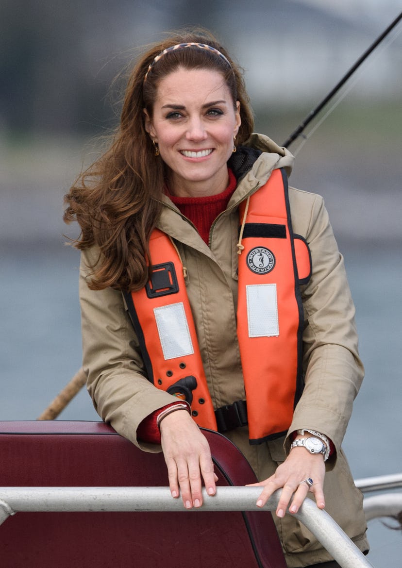 Kate Middleton goes fishing.