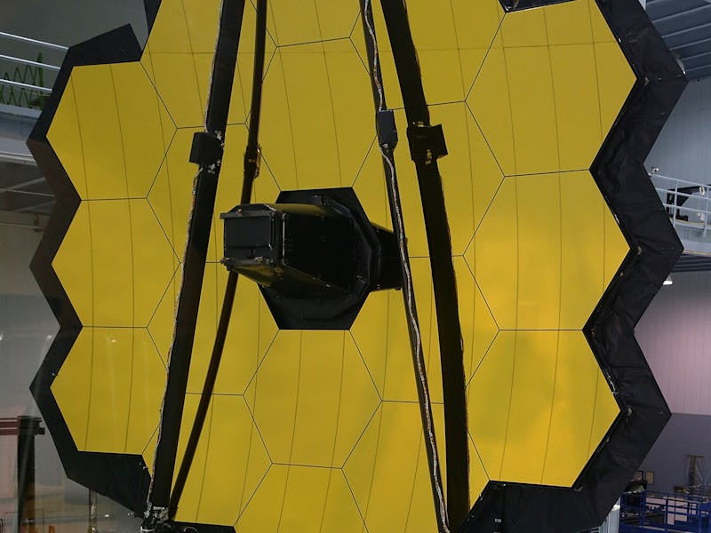 GREENBELT, MD - NOVEMBER 02: Engineers and technicians assemble the James Webb Space Telescope Nove...