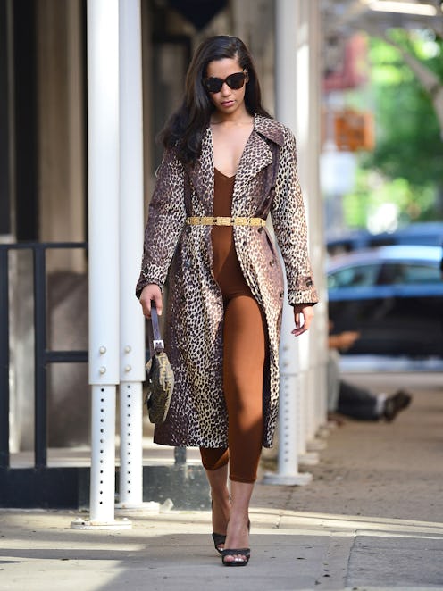 NEW YORK - JUNE 14:  Alana Monteiro is seen on a photoshoot on June 14, 2021 in New York City.  (Pho...