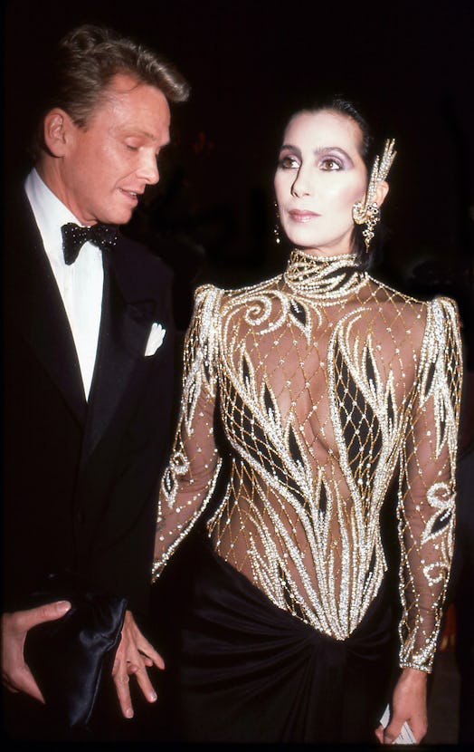 Designer Bob Mackie and the singer and actress Cher attend the Costume Institute Gala at the Metropo...