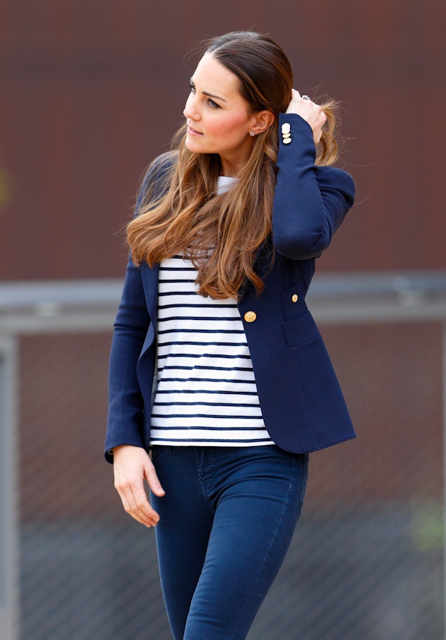 Kate Middleton wears nautical stripes. 