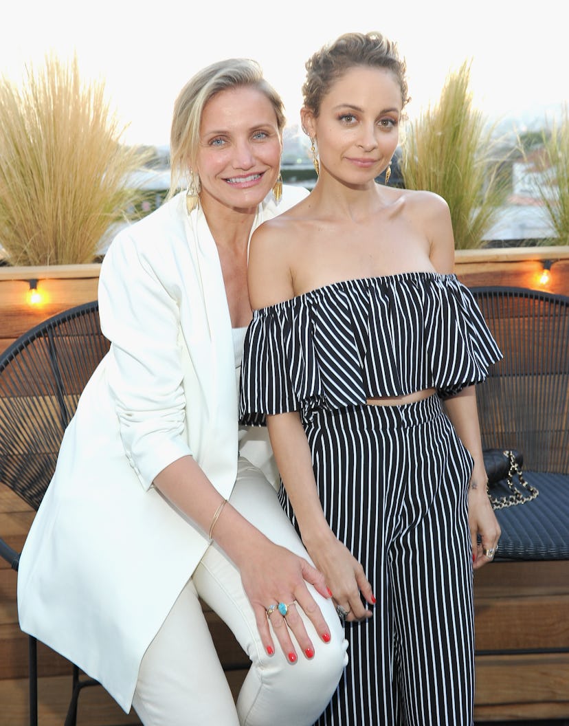 Cameron Diaz and Nicole Richie are married to brothers.