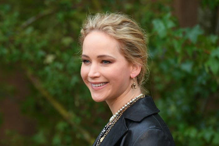 PARIS, FRANCE - SEPTEMBER 24: Jennifer Lawrence attends the Christian Dior Womenswear Spring/Summer ...