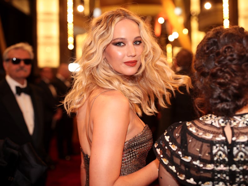 Jennifer Lawrence, who is a celebrity with a relatable quote about being single, is seen attended th...