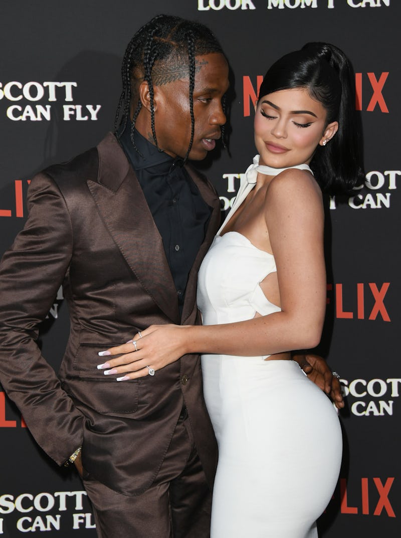 SANTA MONICA, CALIFORNIA - AUGUST 27:  Travis Scott and Kylie Jenner attend the Premiere Of Netflix'...