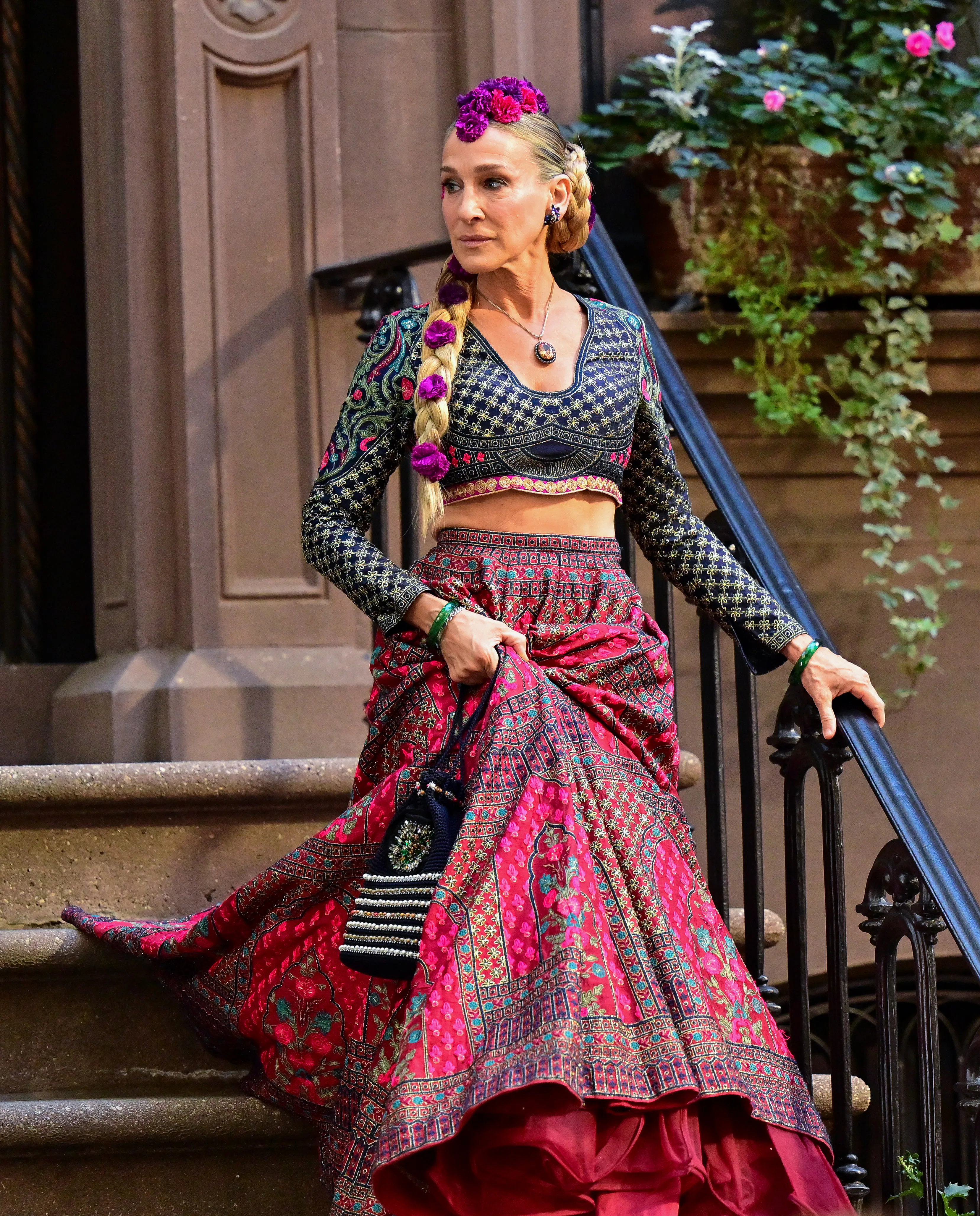 Carrie Bradshaw wears a lehenga on 'And Just Like That.'