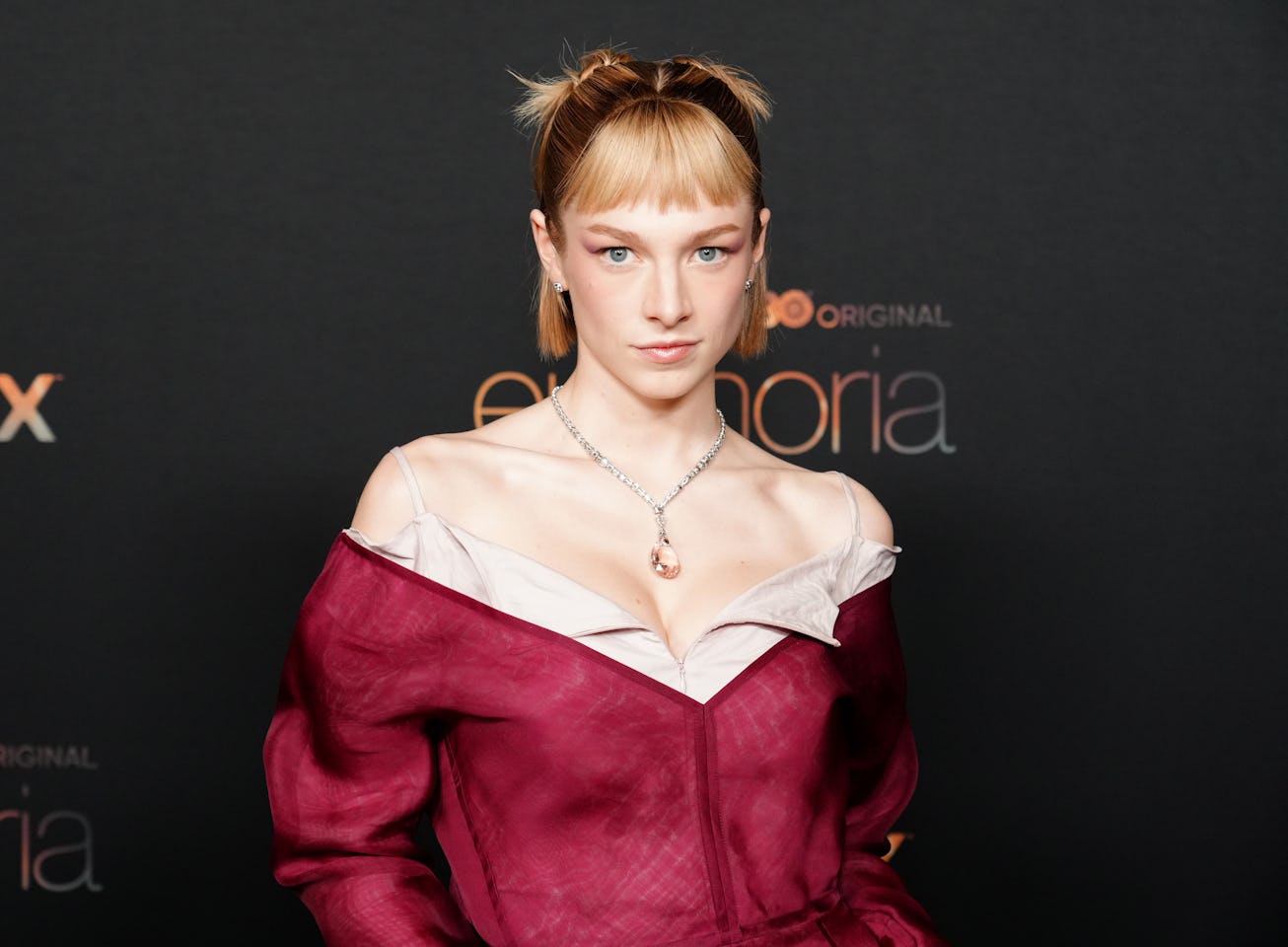 LOS ANGELES, CALIFORNIA - JANUARY 05: Hunter Schafer attends HBO's "Euphoria" Season 2 Photo Call at...