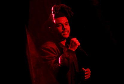 SAN FRANCISCO, CA - JUNE 08:  The Weeknd performs during Apple WWDC on June 8, 2015 in San Francisco...