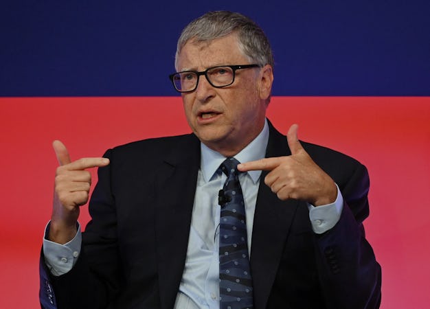 Microsoft founder-turned-philanthropist Bill Gates speaks during the Global Investment Summit at the...