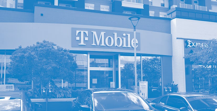 ARLINGTON, VA - AUGUST 18:  A T-Mobile retail store is part of the Pentagon Row shopping district on...