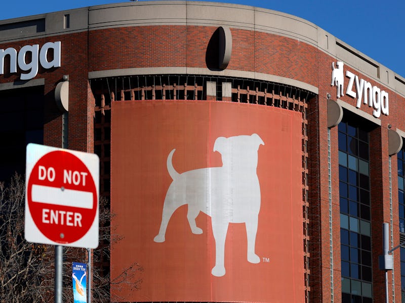 SAN FRANCISCO, CALIFORNIA - JANUARY 10: A sign in posted in front of the Zynga headquarters on Janua...