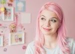 A woman shops for kawaii room decor to bring the kawaii pink aesthetic to her home.