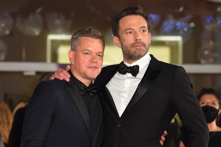 VENICE, ITALY - SEPTEMBER 10: Matt Damon and Ben Affleck attend the red carpet of the movie "The Las...