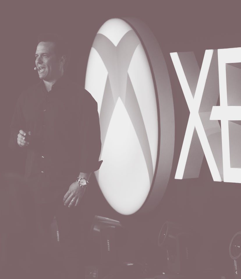 Director of the Xbox department at Microsoft, Phil Spencer, speaks during a press conference on the ...