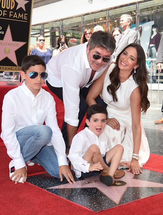 Simon Cowell, Lauren Silverman, Eric Cowell and Adam Silverman attend the ceremony honoring Simon Co...