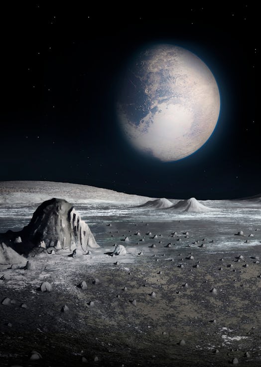 Pluto as seen from the surface of its moon, Charon. Here's the meaning of the United States' Pluto R...