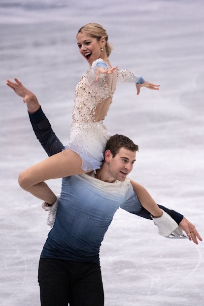 Alexa Knierim and Brandon Frazier are one of the pairs on the 2022 U.S. figure skating team. Photo v...