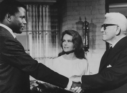 Sidney Poitier, Katherine Houghton, Spencer Tracy in "Guess Who's Coming to Dinner" 1967   (Photo by...
