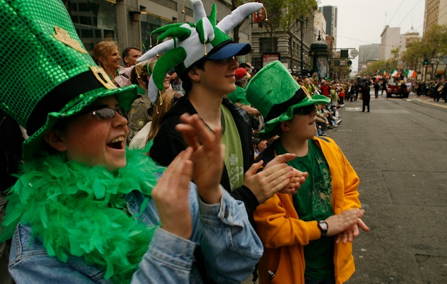 Join a parade to celebrate St.  Patrick's Day.