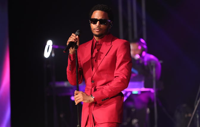 LOS ANGELES, CALIFORNIA - FEBRUARY 7: Music artist Trey Songz performs during his virtual Special V...