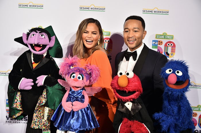 NEW YORK, NEW YORK - MAY 29: John Legend and Chrissy Teigen attend the Sesame Workshop's 50th Annive...