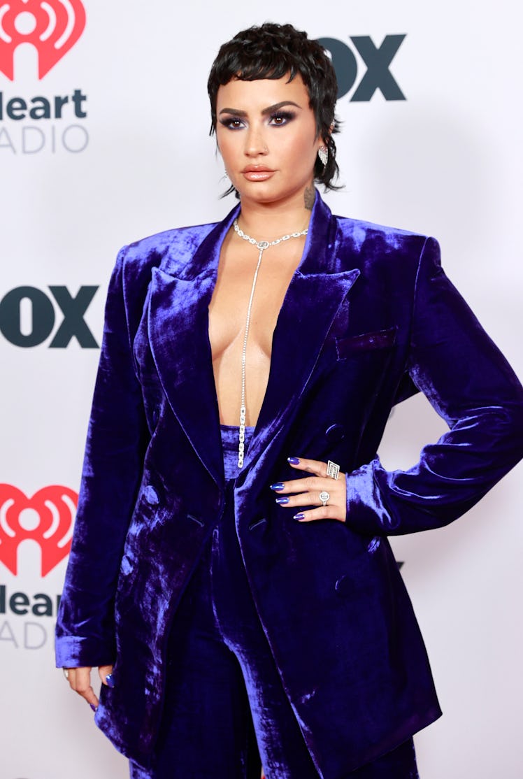 LOS ANGELES, CALIFORNIA - MAY 27: (EDITORIAL USE ONLY) Demi Lovato attends the 2021 iHeartRadio Musi...