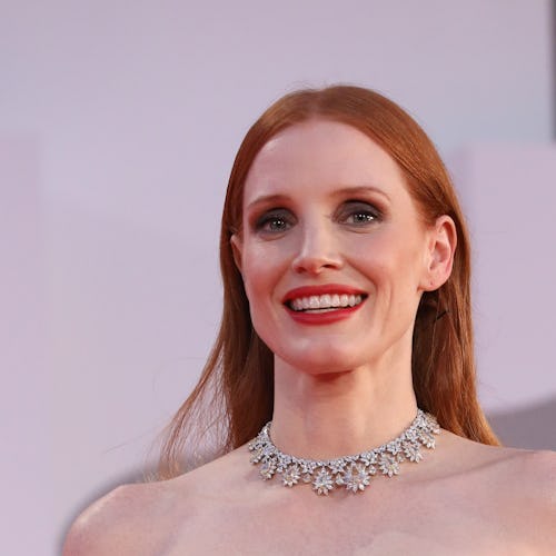 VENICE, ITALY - SEPTEMBER 04: Jessica Chastain attends the red carpet of the movie "Scenes From a Ma...