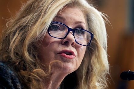 UNITED STATES - NOVEMBER 03: Sen. Marsha Blackburn, R-Tenn., attends a Senate Judiciary Committee co...