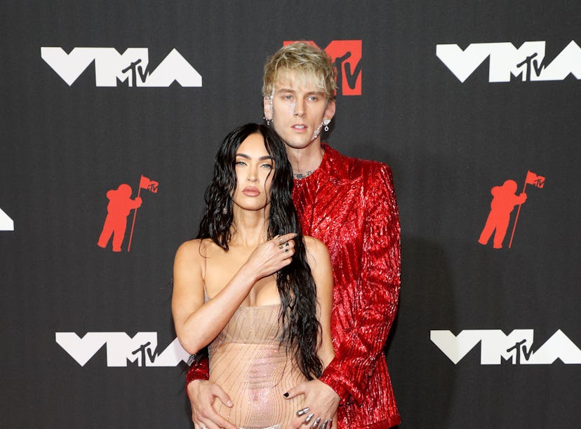Celebrities like Kourtney Kardashian and Travis Barker congratulated Megan Fox and Machine Gun Kelly...
