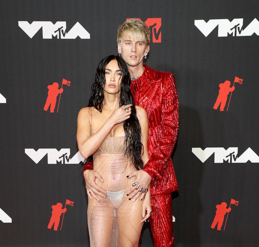 Celebrities like Kourtney Kardashian and Travis Barker congratulated Megan Fox and Machine Gun Kelly...