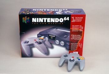 NEW YORK, NY - DECEMBER 7: Product shot of Nintendo 64 game system and controller is photographed De...