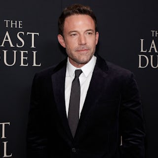 NEW YORK, NEW YORK - OCTOBER 09: Ben Affleck attends "The Last Duel" New York Premiere at Rose Theat...