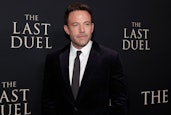 NEW YORK, NEW YORK - OCTOBER 09: Ben Affleck attends "The Last Duel" New York Premiere at Rose Theat...