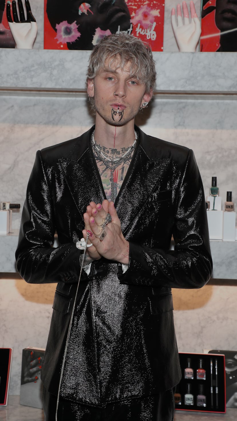 WEST HOLLYWOOD, CALIFORNIA - DECEMBER 04: Machine Gun Kelly attends Machine Gun Kelly's UN/DN LAQR L...