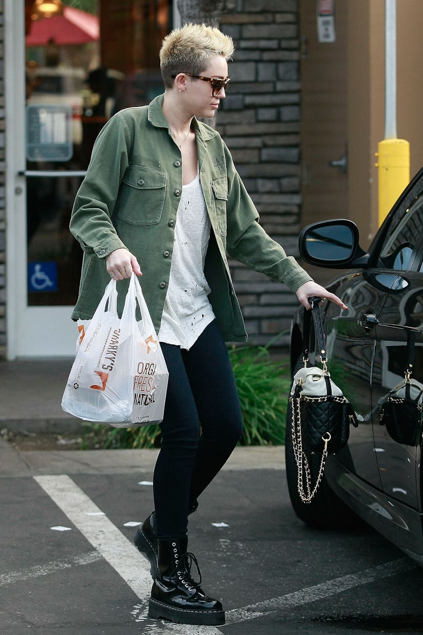 LOS ANGELES, CA - JANUARY 05: Miley Cyrus is seen on January 05, 2013 in Los Angeles, California.  (...