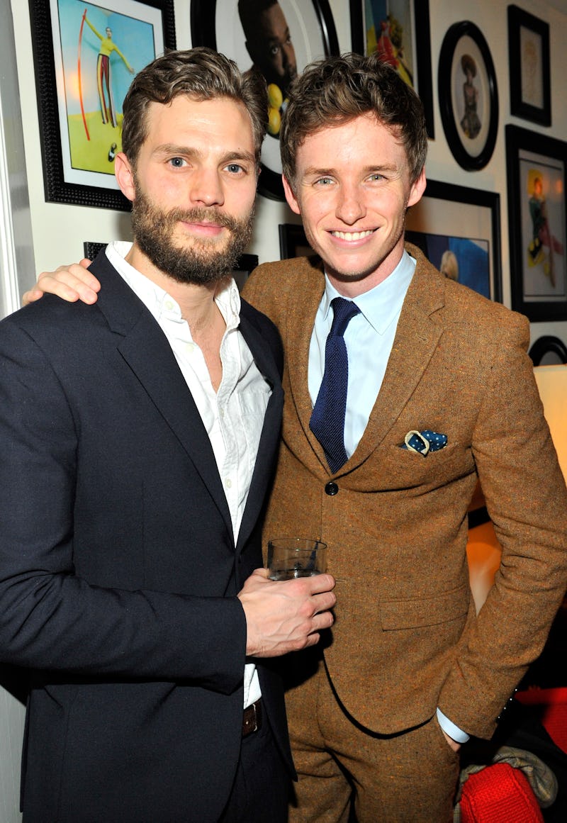 Jamie Dornan and Eddie Redmayne at a party together