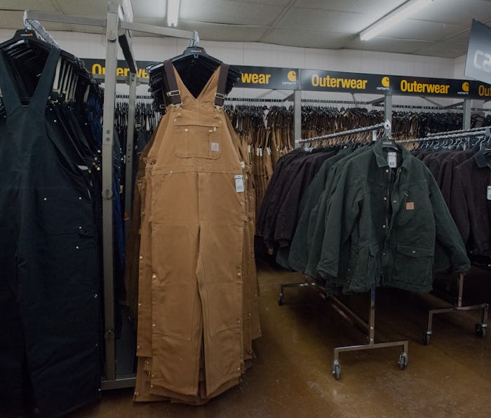 Carhartt FRC (Fire Retardant Clothing) and other sturdy wear suitable for oil field workers, are sol...