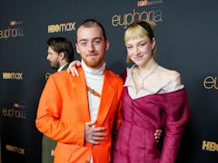 Angus Cloud (Fezco) and Hunter Schafer (Jules) attend HBO's "Euphoria" Season 2 Photo Call on Januar...