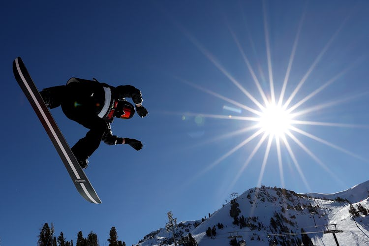 MAMMOTH, CALIFORNIA - JANUARY 05: Shaun White of Team United States takes a training run for the Men...