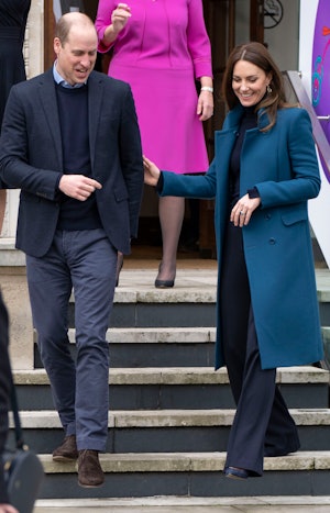 Kate Middleton and Prince William visit the Foundling Museum in London, England in January 2022. 