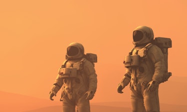 Astronauts exploring Mars