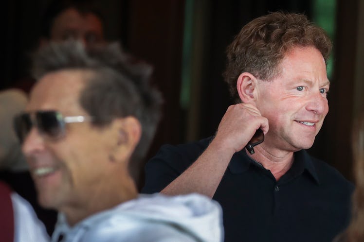SUN VALLEY, ID - JULY 9: (L-R)  Brian Grazer, founder of Imagine Entertainment, and Bobby Kotick, ch...