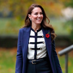 Kate Middleton visits the Imperial War Museum in London, England.