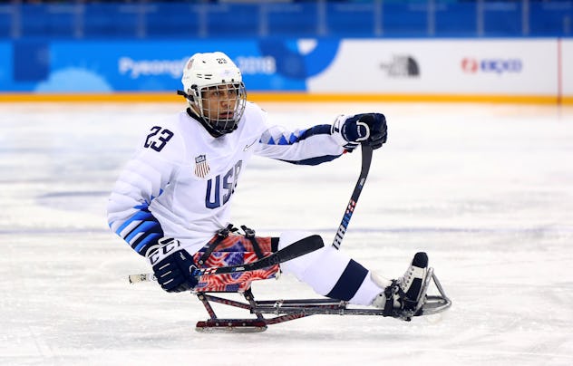 GANGNEUNG, SOUTH KOREA - MARCH 12:  Rico Roman of United States in action against of Czech Republic ...