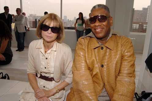 Anna Wintour and Andre Leon Talley at a fashion show in 2007