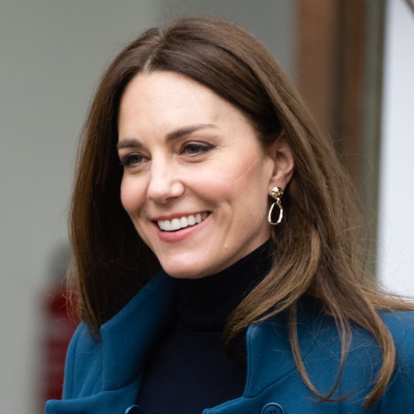 Kate Middleton wears $10 Accessorize earrings for a visit to the Foundling Museum in London, England...