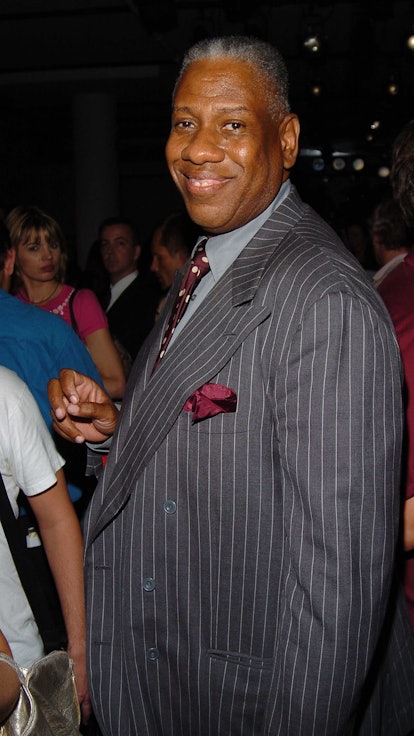 André Leon Talley at Calvin Klein Spring 2006 runway show.