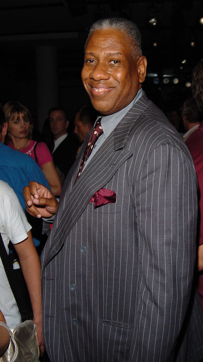 André Leon Talley at Calvin Klein Spring 2006 runway show.