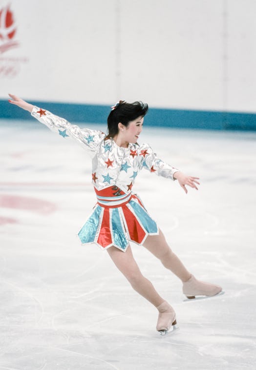 Kristi Yamaguchi of the United States skates in the Exhibition event of the Figure Skating competiti...